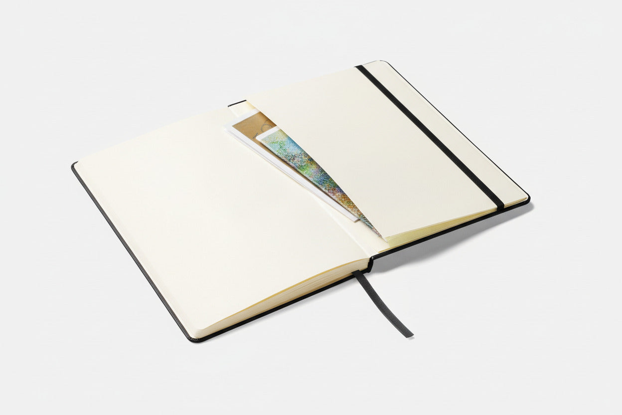 Nørvael Enter the Cold journal used in morning routine, cold plunge lifestyle and Nordic minimal workspace